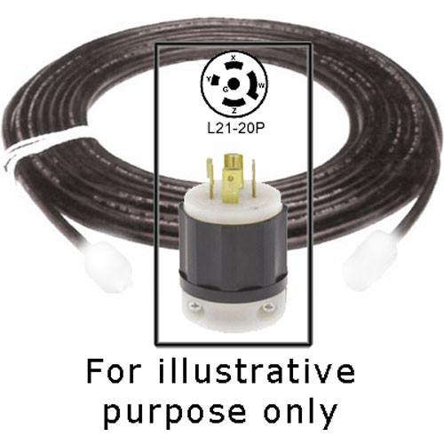 Strand Lighting 10G Extension Cable with L21-20P Twist-Lock Plug for IGBT Dimmer - 12