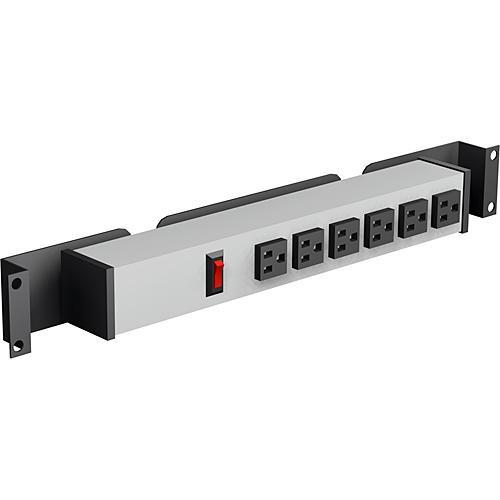 Winsted Sight-Line 6-Outlet Electrical Strip with Mounting Bracket