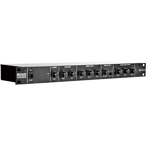 ART MX622 6-Channel Rackmount Mixer, 3 Mic Line & 3 Stereo Input