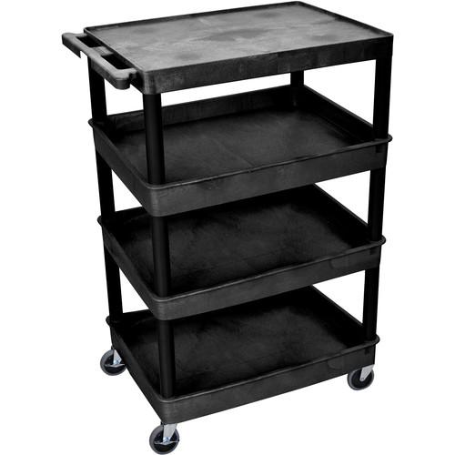 Luxor TC2111 32 x 24" Four Shelf Heavy-duty Utility Cart
