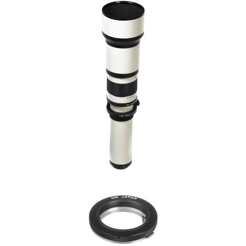 Bower 650-1300mm f 8-16 Manual Focus Lens for Olympus OM