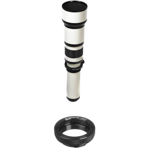 Bower 650-1300mm f 8-16 Manual Focus Super-Telephoto Lens For Minolta MD Mount