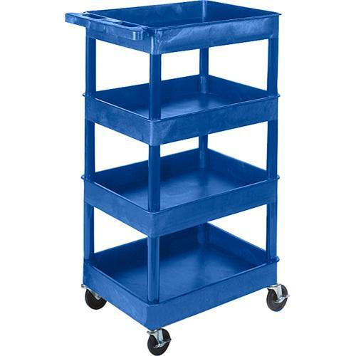 Luxor STC1111 24 x 18" Four Shelf Heavy-duty Utility Cart
