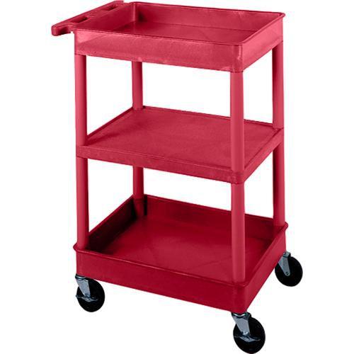 Luxor STC121 18 x 24" Three Shelf Heavy-duty Utility Cart