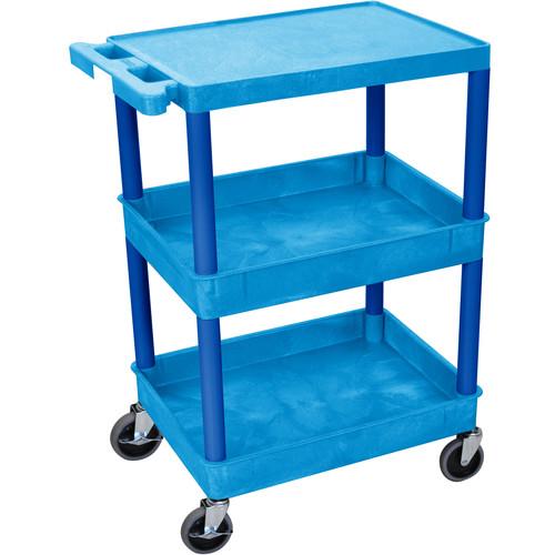 Luxor STC211 24 x 18" Three Shelf Heavy-duty Utility Cart