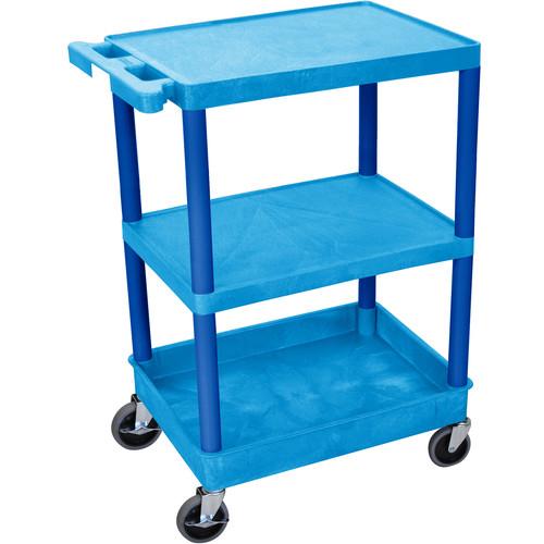 Luxor STC221 24 x 18" Three Shelf Heavy-duty Utility Cart