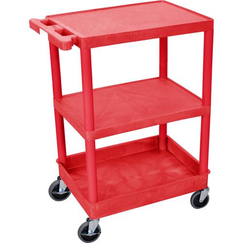 Luxor STC221 24 x 18" Three Shelf Heavy-duty Utility Cart