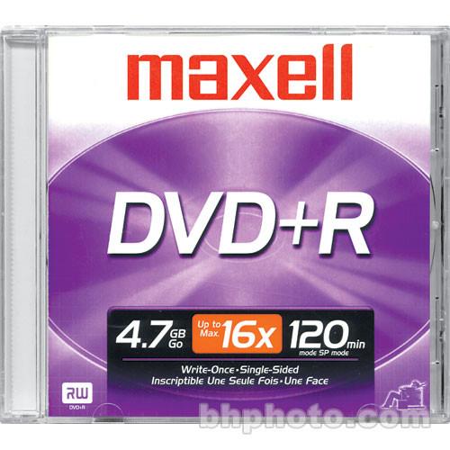 Maxell DVD R 4.7GB, 16x, Write-Once Recordable Disc in Jewel Case
