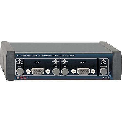 RDL EZ-VM24E 2x4 VGA XGA Switcher Equalized Distribution Amplifier