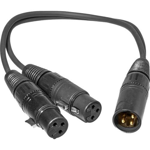 Comprehensive 3-Pin XLR Male to Two 3-Pin XLR Female Y-Cable - 1
