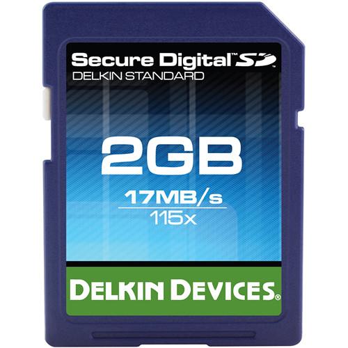 Delkin Devices 2GB SD 115x Memory Card, Delkin, Devices, 2GB, SD, 115x, Memory, Card