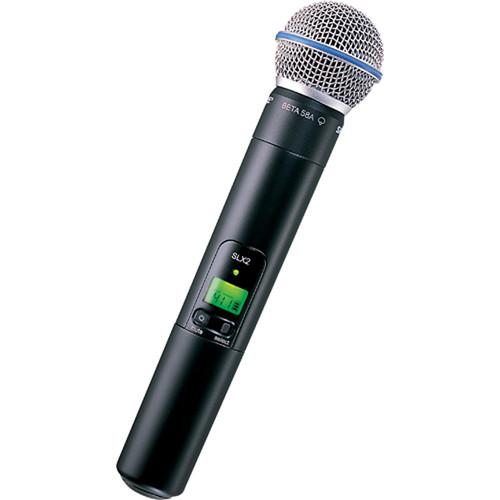 Shure SLX-2 Handheld Wireless UHF Transmitter with Beta 58A Microphone