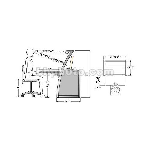 Winsted Prestige Console Series Slim-Line Console Base P5119