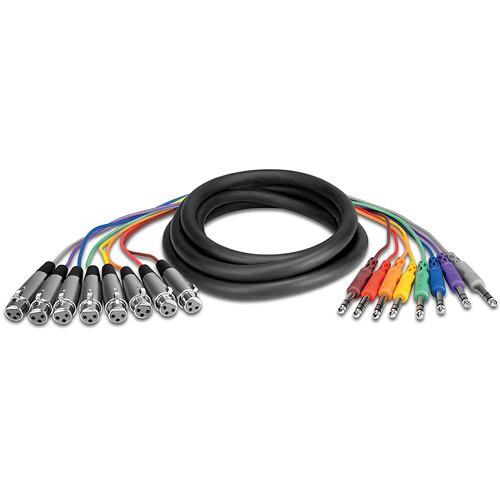 Hosa Technology STX803F 8-Channel Stereo Male 1 4" Phone to Female 3-Pin XLR Snake Cable - 9.9