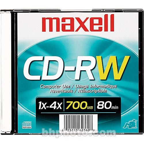 Maxell CD-RW 700MB Rewritable Recordable Disc with Jewel Case