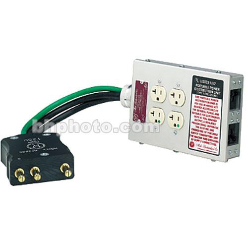 Mole-Richardson 4 Edison Plug Receptacle Gangbox to 100 Amp Bates Plug