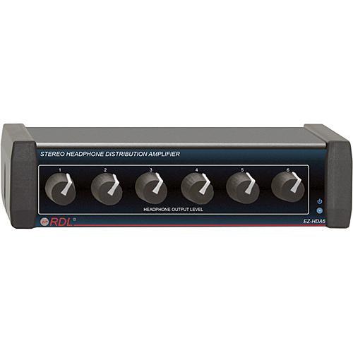 RDL EZ-HDA6 6-Channel Stereo Headphone Distribution Amplifier