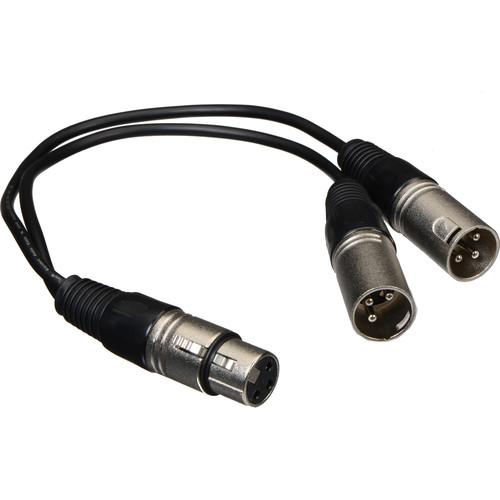 Comprehensive 3-Pin XLR Female to Two 3-Pin XLR Male Y-Cable - 1