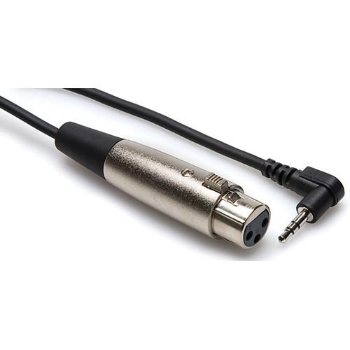 Hosa Technology Mini Stereo Male to 3-pin XLR Female Angled Cable - 1 ft