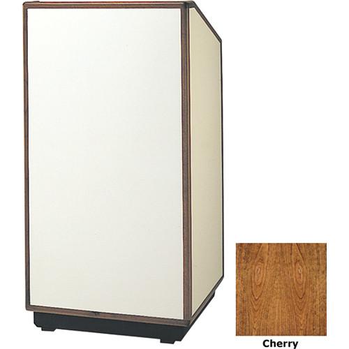 Da-Lite Cambridge 32" Floor Lectern with Electric Height Adjustment and Gooseneck Microphone