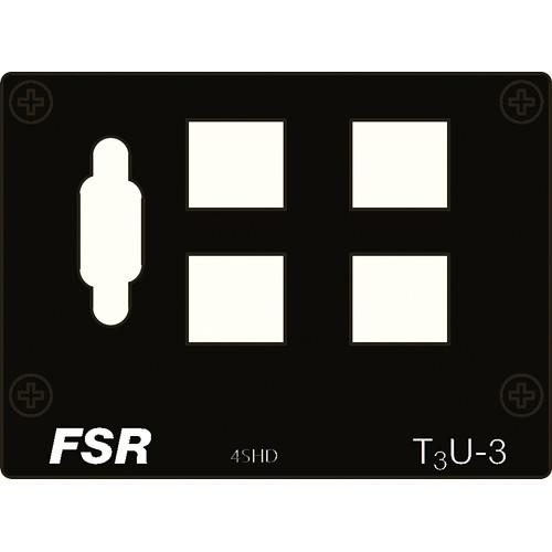 FSR T3U-3-4SHD Connector Plate with HD-15 & 4-Snap-in Connectors
