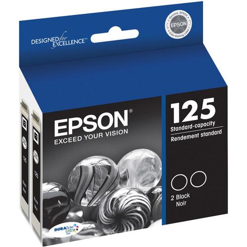 Epson T125120-D2 125 Dual Pack Black Ink Cartridges for Stylus NX125, 127, 420 and Workforce 320 Printers