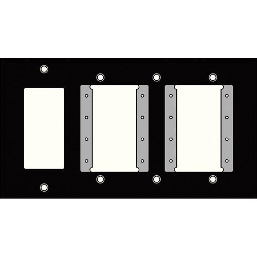 FSR IPS-WP3Q-BLK 4 Gang Wall Plate