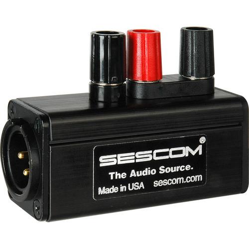 Sescom SES-MKP-23 Professional Male XLR to Binding Post Adapter