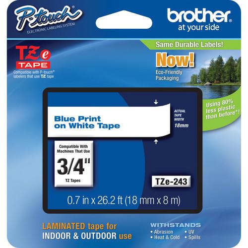 Brother TZe243 Laminated Tape for P-Touch Labelers