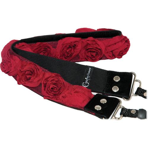 Capturing Couture Organza Collection" Red 1.5" SLR DSLR Couture Camera Strap