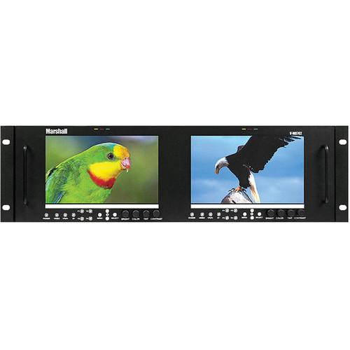 Marshall Electronics V-MD702 Dual High Resolution LCD Rack Mount Monitor