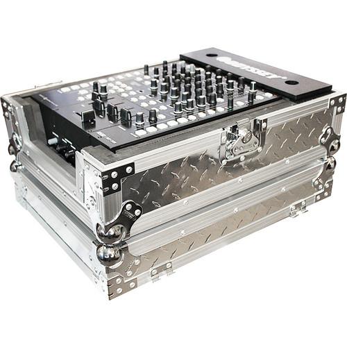 Odyssey Innovative Designs FZ12MIXDIA Silver Diamond Plated 12" Wide DJ Mixer Flight Zone Case