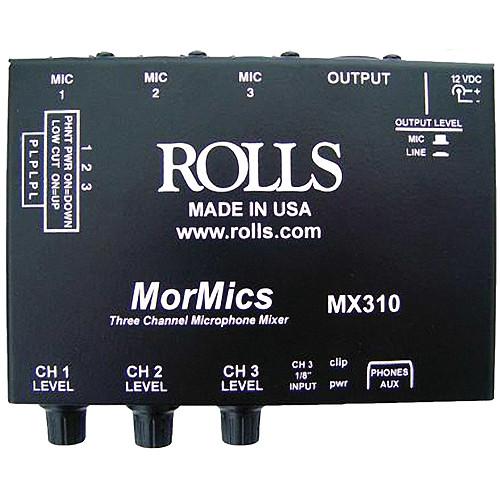 Rolls MX310 MorMics 3-Channel Mic Mixer Combiner