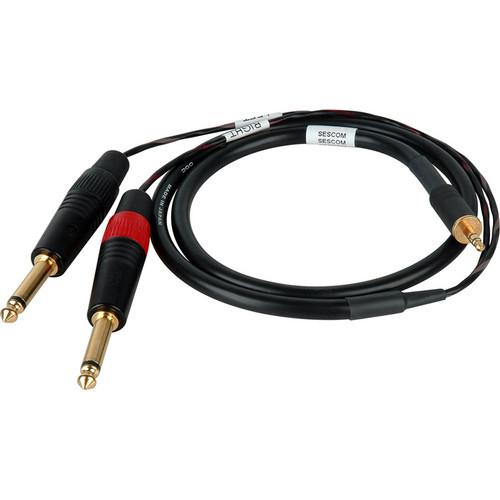 Sescom SES-IPOD-QTRM03 3.5mm Stereo to Dual 1 4" Mono Audio Cable