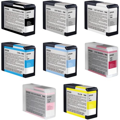 Epson UltraChrome K3 Photo Black 8-Cartridge Ink Set for Stylus Pro 3880 Printer