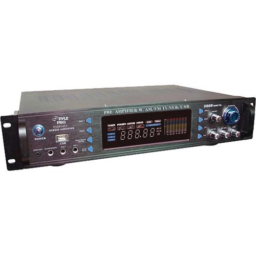 Pyle Pro 3000 Watt Hybrid Pre Amplifier with AM FM Tuner and USB