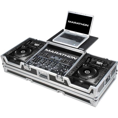 Marathon MA-CDJ2K19WLT Coffin Case for 2 CD Players and 19" Mixer With Laptop Shelf