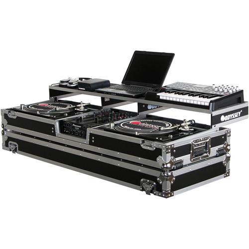 Odyssey Innovative Designs FZGSPDJ10W Remixer Glide Style Series Turntable DJ Coffin