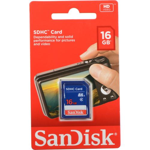 SanDisk 16GB SDHC Memory Card Class 4