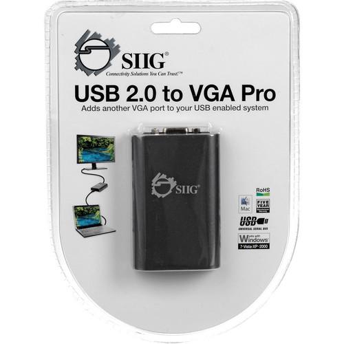 SIIG USB 2.0 to VGA Pro Adapter, SIIG, USB, 2.0, to, VGA, Pro, Adapter
