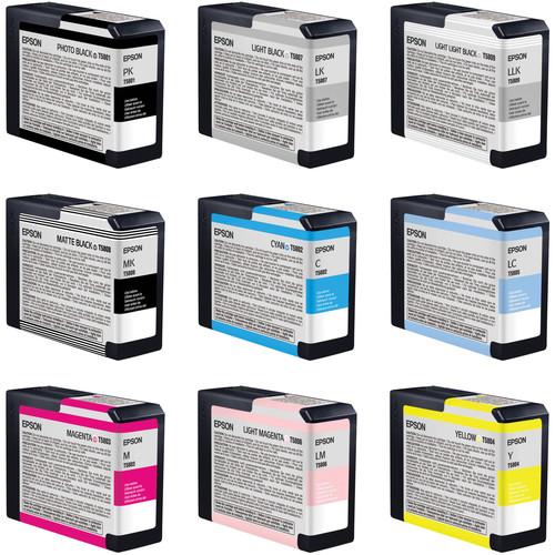 Epson UltraChrome K3 9-Cartridge Ink Set for Stylus Pro 3800 Printer