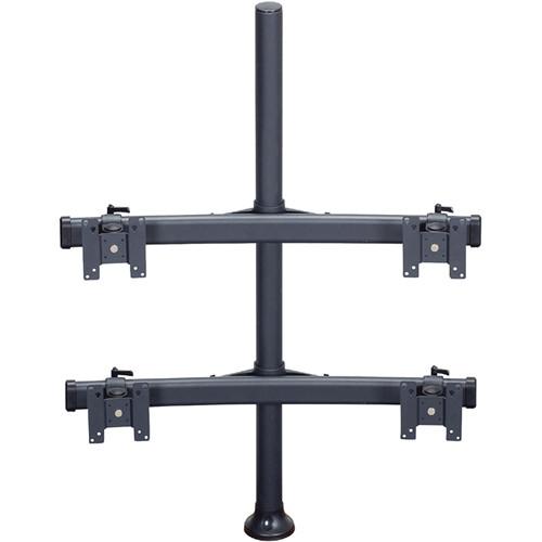 Premier Mounts MM-BH284 2 Dual Monitor Curved Bows on 28" Pole with Grommet Base