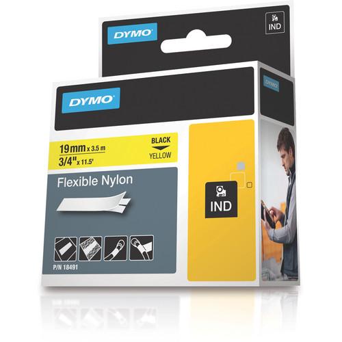 Dymo Rhino 3 4" Yellow Flexible Nylon Tape