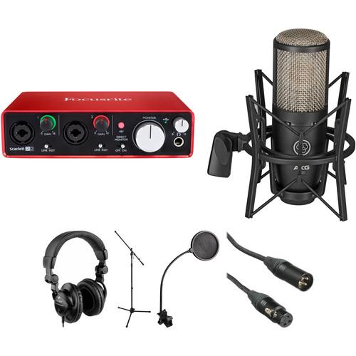 Focusrite AKG Perception 220 Mic Focusrite Scarlett 2i2 USB Interface Bundle