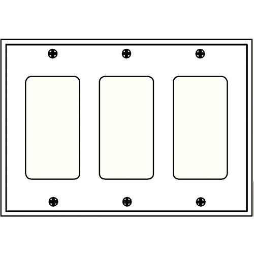 FSR SS-DPLT3-WHT Decora Wall Plate