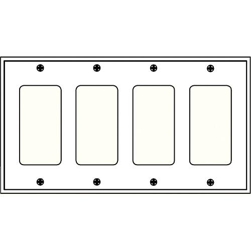 FSR SS-DPLT4-WHT Decora Wall Plate