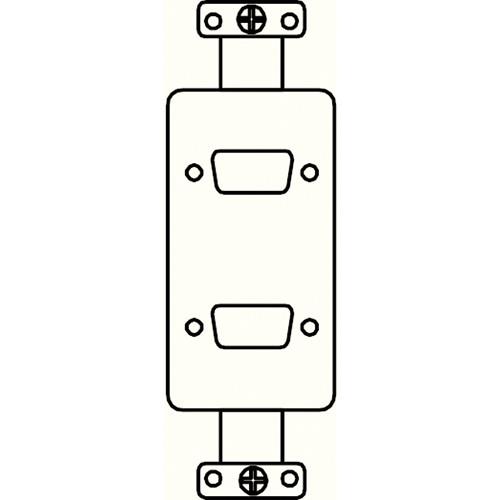 FSR SS-P2DB-WHT Decora Insert with 2 D-Sub Holes