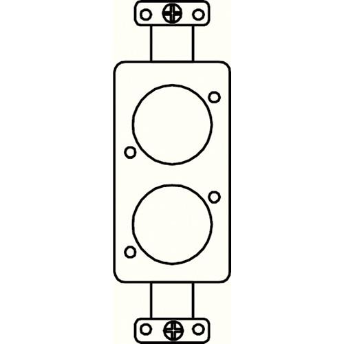 FSR SS-P2XLR-WHT Decora Insert with 2 Neutrik D-Holes