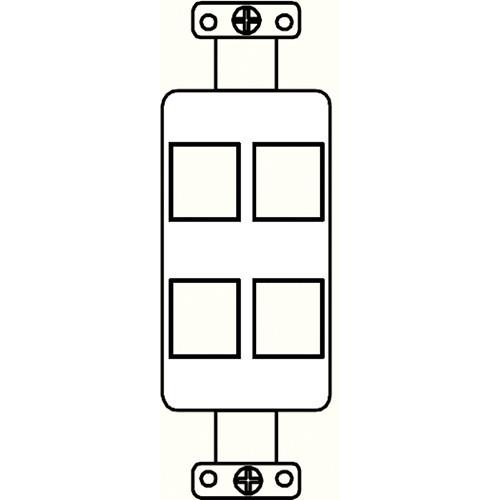 FSR SS-PORT4-WHT 4-Port Plate