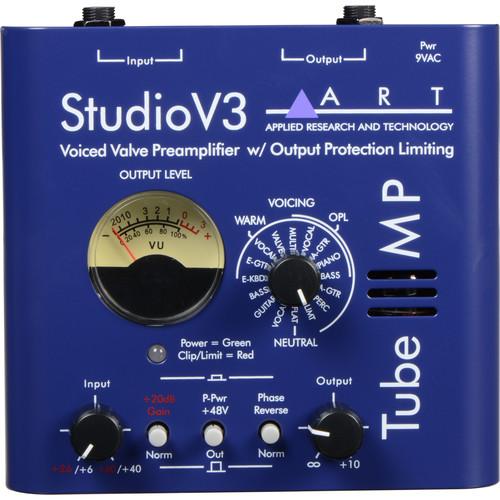 ART Tube MP Studio V3 Single Channel Tube Microphone Preamp with V3 Preset Technology and Output Protection Limiter